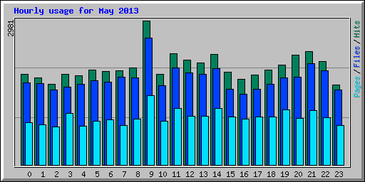 Hourly usage for May 2013